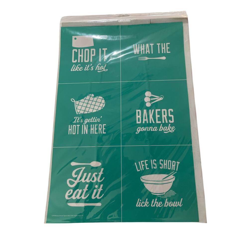 NWT Chalk Couture 12x18 Sassy Kitchen Transfers